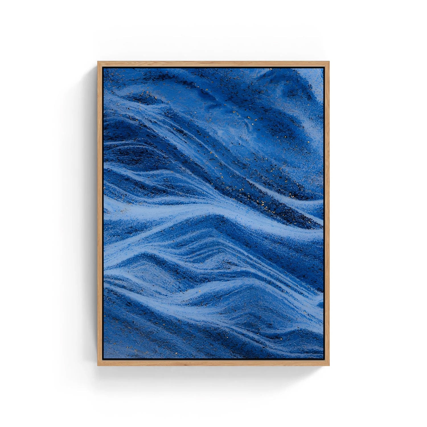 Midnight Waves, Abstract Canvas Painting