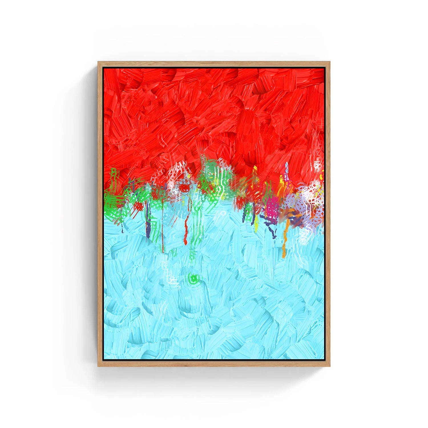 Crimson Horizon – Abstract Canvas Art