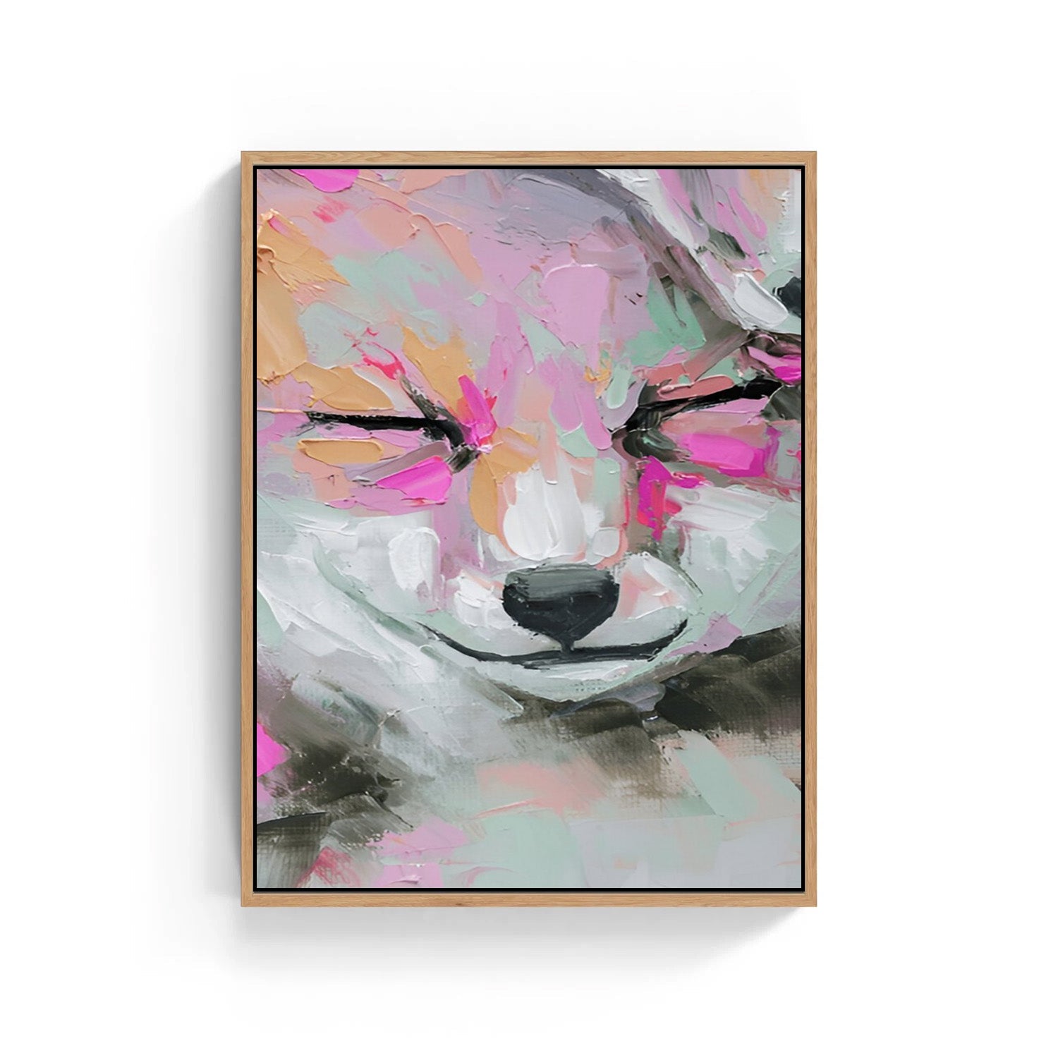 Blush Whisper – Abstract Portrait Canvas