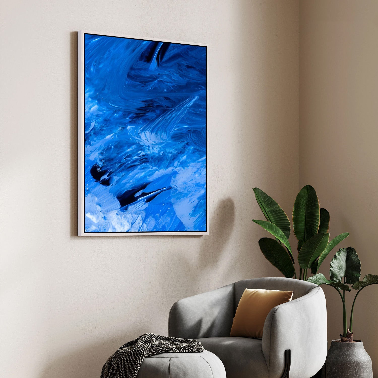 Blue Motion – Abstract Canvas Painting