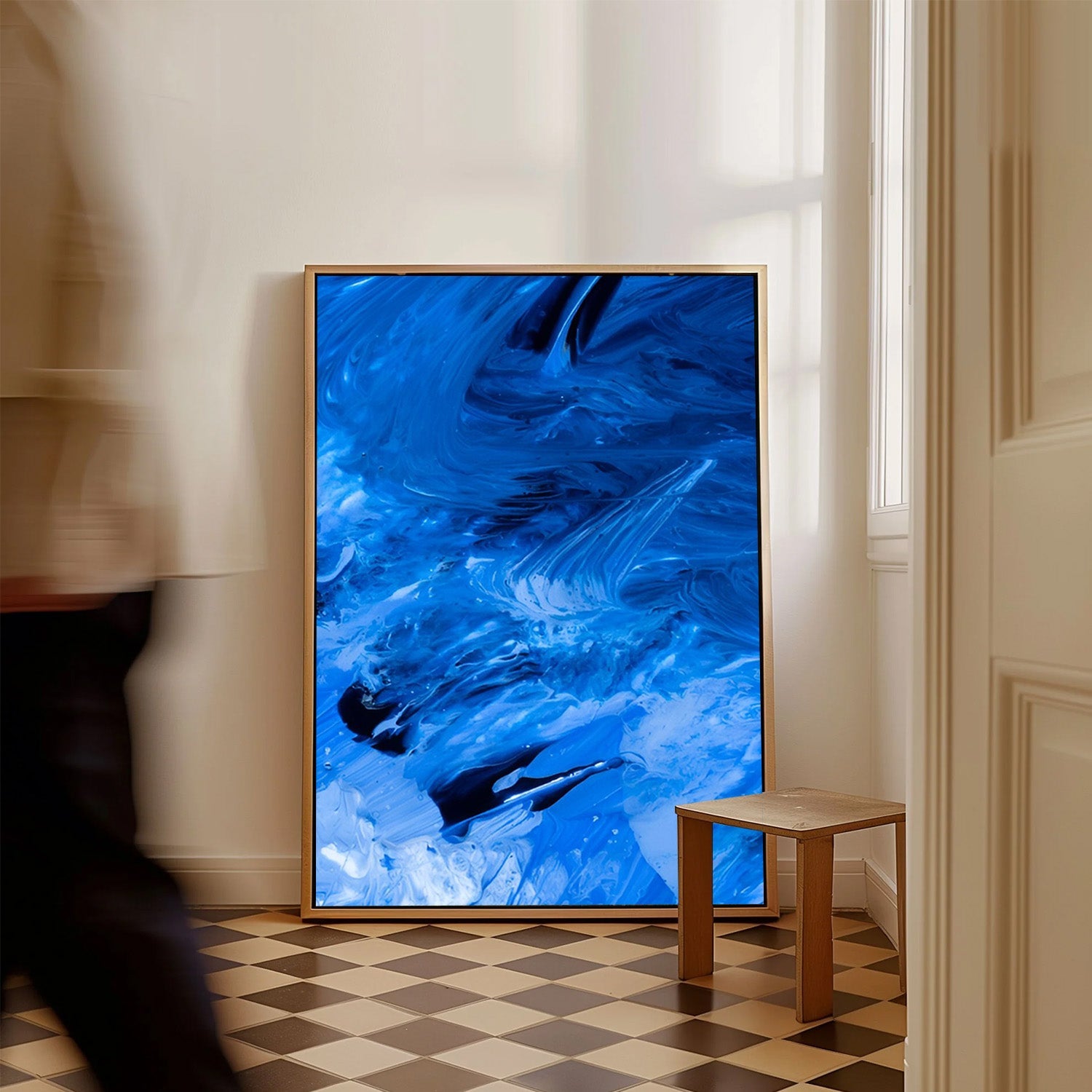 Blue Motion – Abstract Canvas Painting