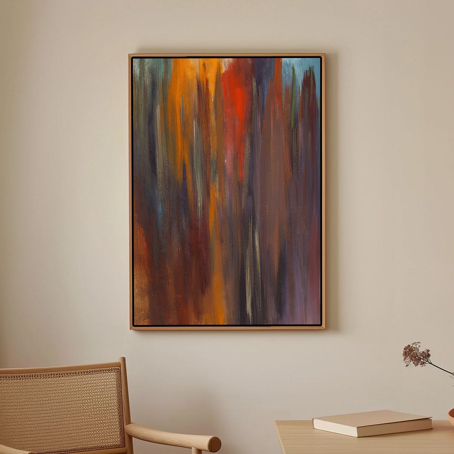 Autumn Flow, Abstract Canvas Painting