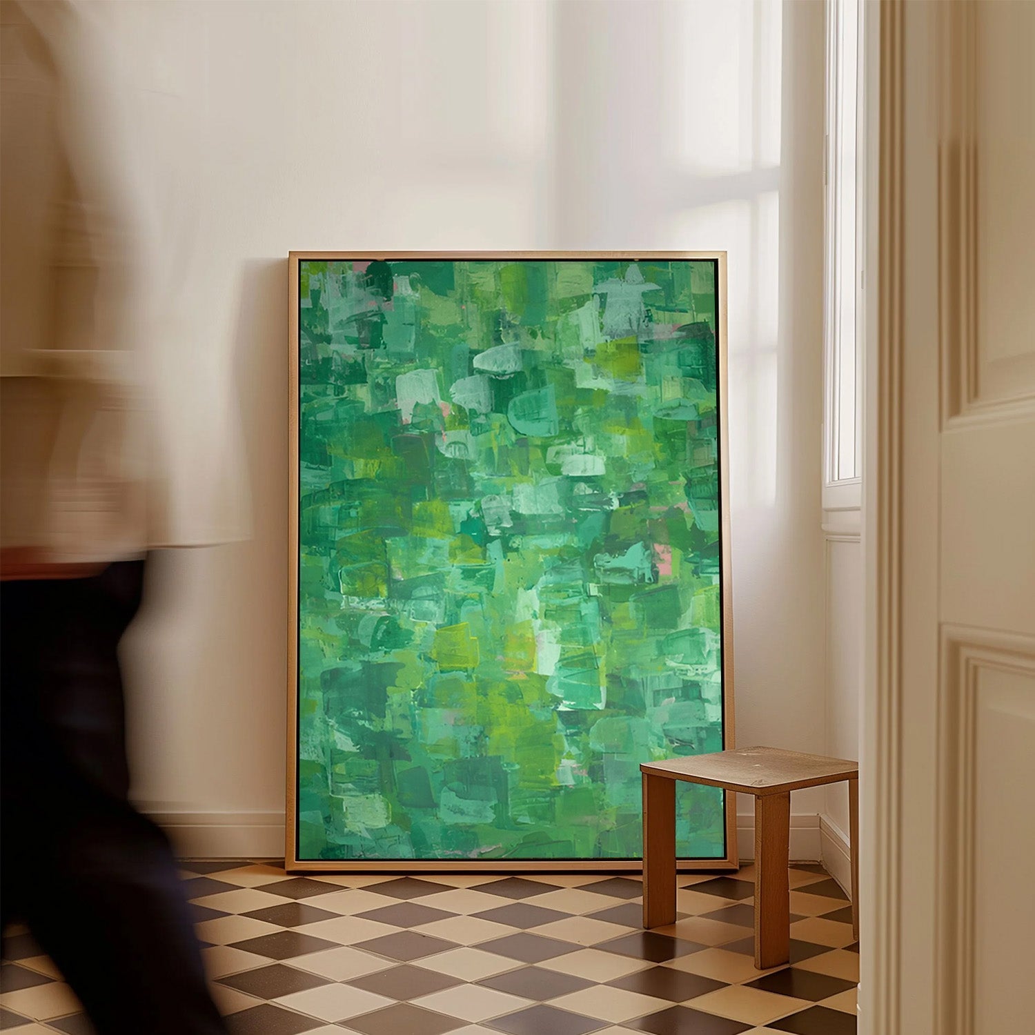 Verdant Rhythm – Abstract Canvas Painting