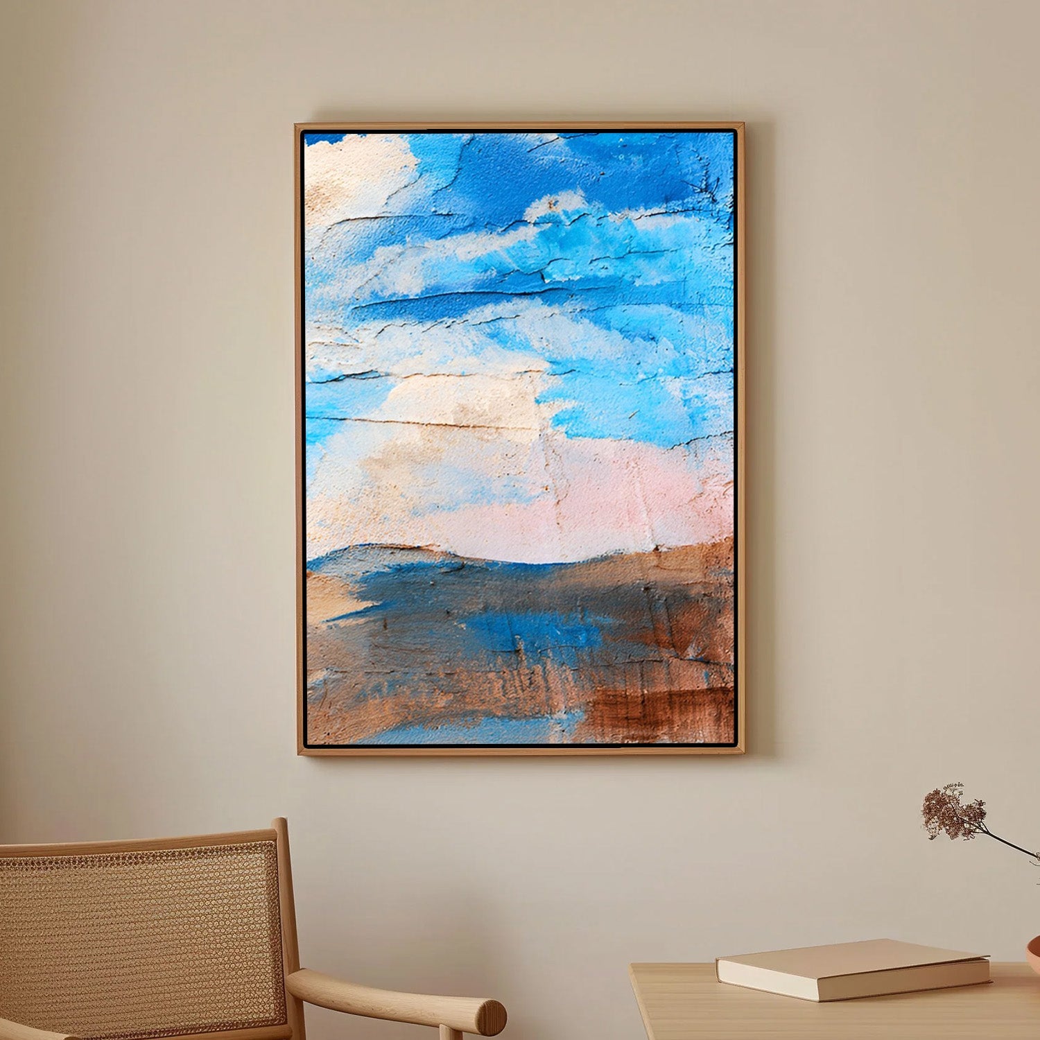 Sky & Earth Whisper – Abstract Canvas Painting