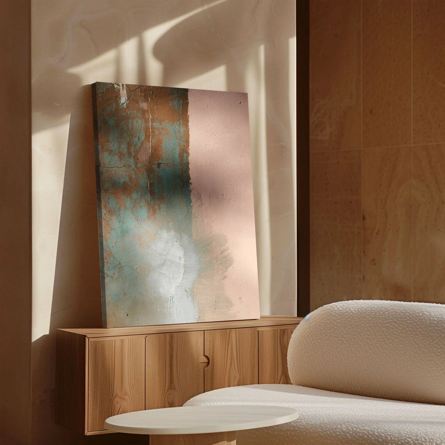 Soft Patina Balance – Contemporary Abstract Canvas Art