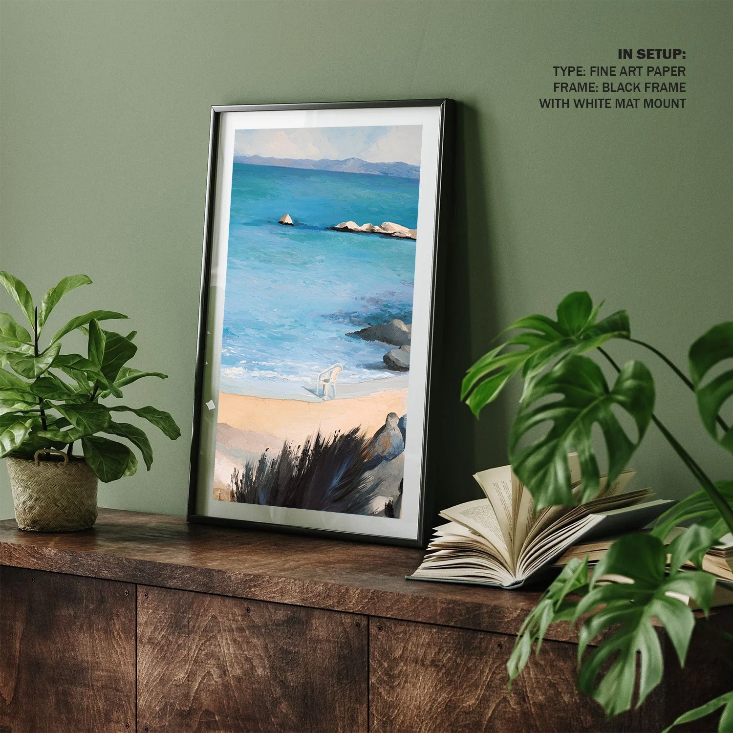 Silent Cove, Serene Beach Canvas Painting
