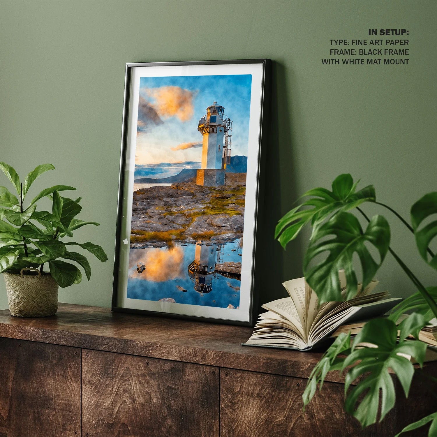 Guiding Light, Lighthouse Coastal Canvas Painting