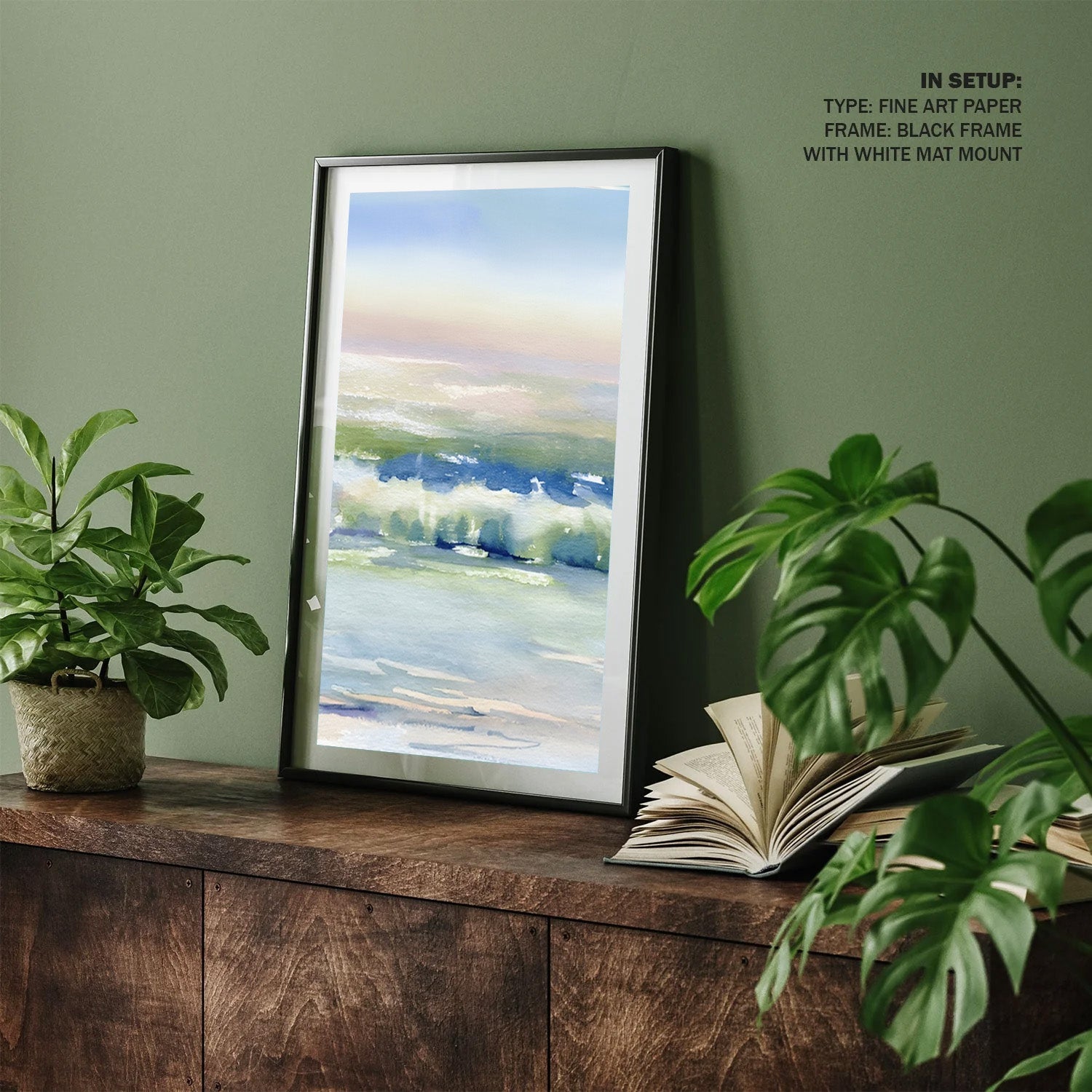 Pastel Horizon, Serene Beach Canvas Painting