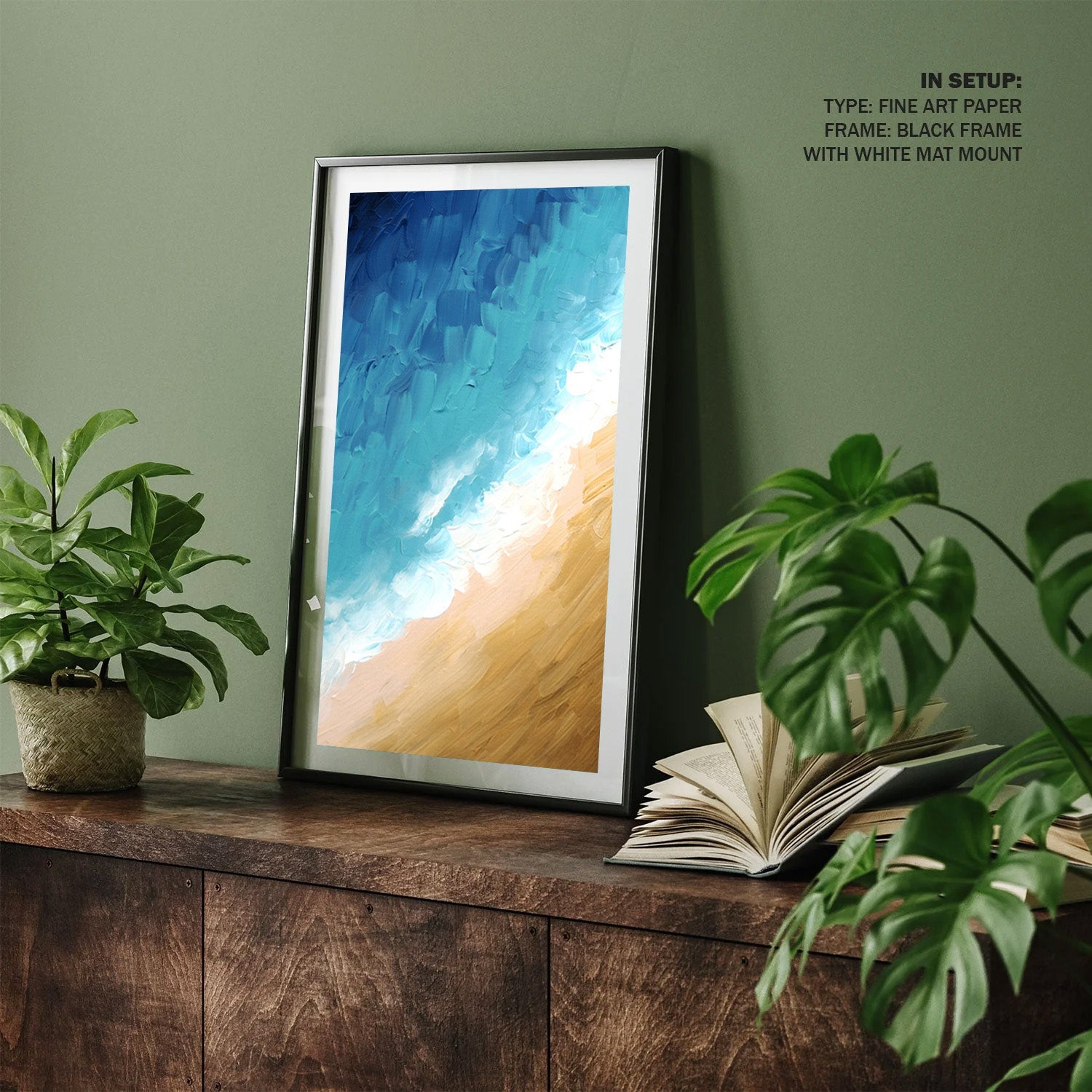 Where Waves Meet Sand, Abstract Coastal Texture Art