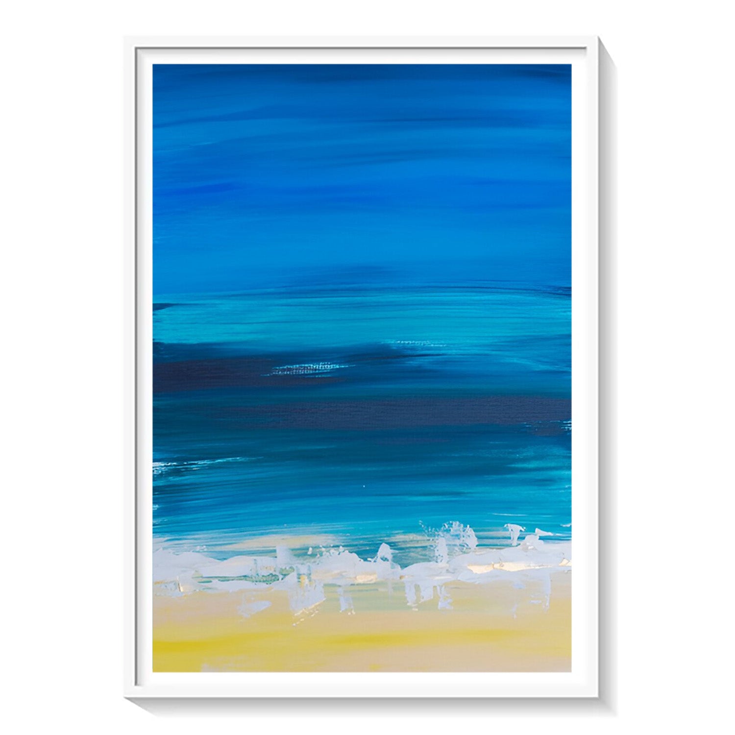 Blue Serenity, Abstract Seascape Canvas Painting