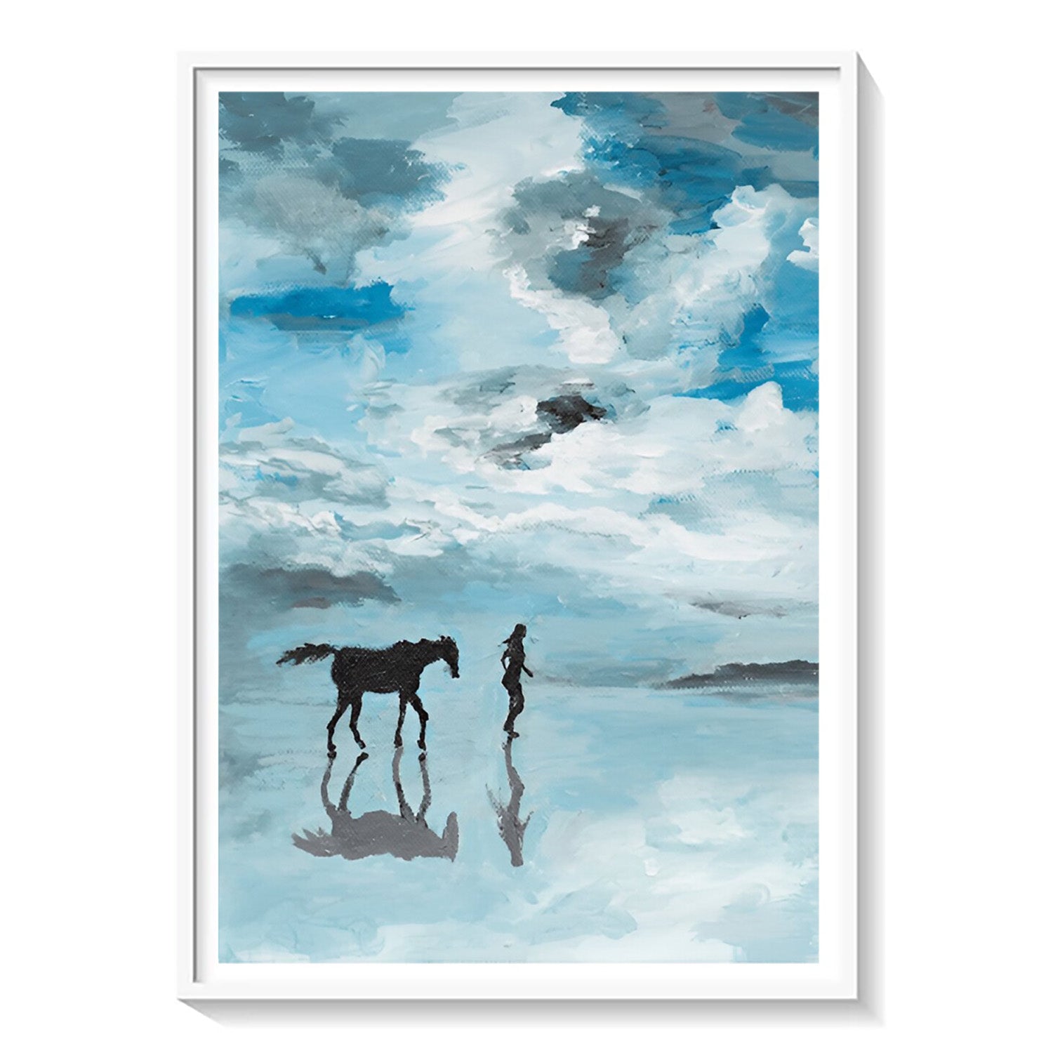 Quiet Companions, Dreamlike Coastal Canvas Painting