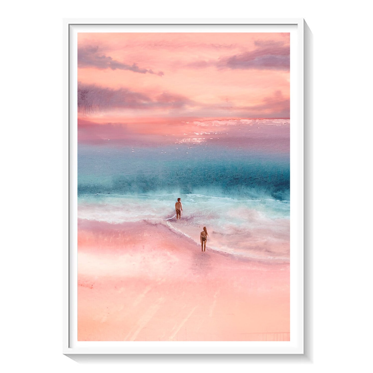 Shared Horizon, Pastel Seaside Dream Painting