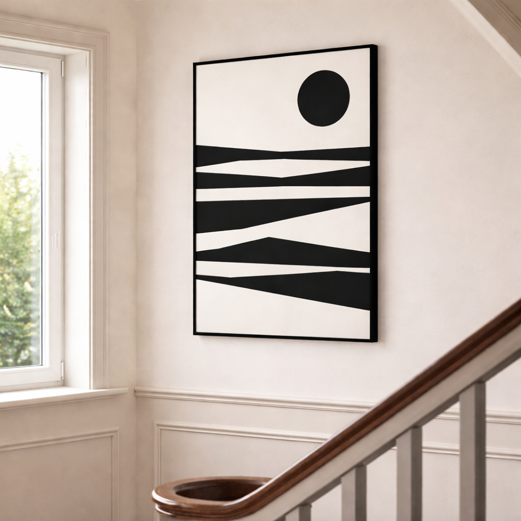 Before the Day Begins Black and White Art Canvas