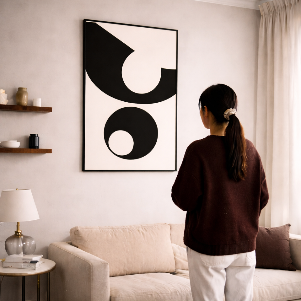 The Open and the Whole Black and White Art Canvas