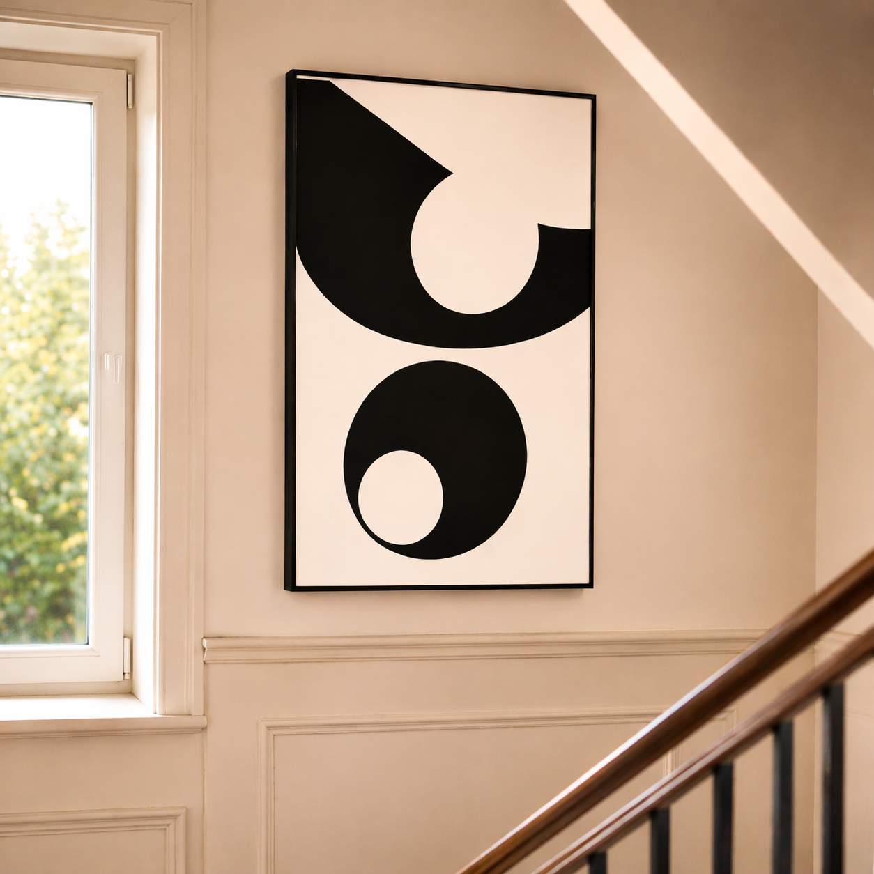 The Open and the Whole Black and White Art Canvas