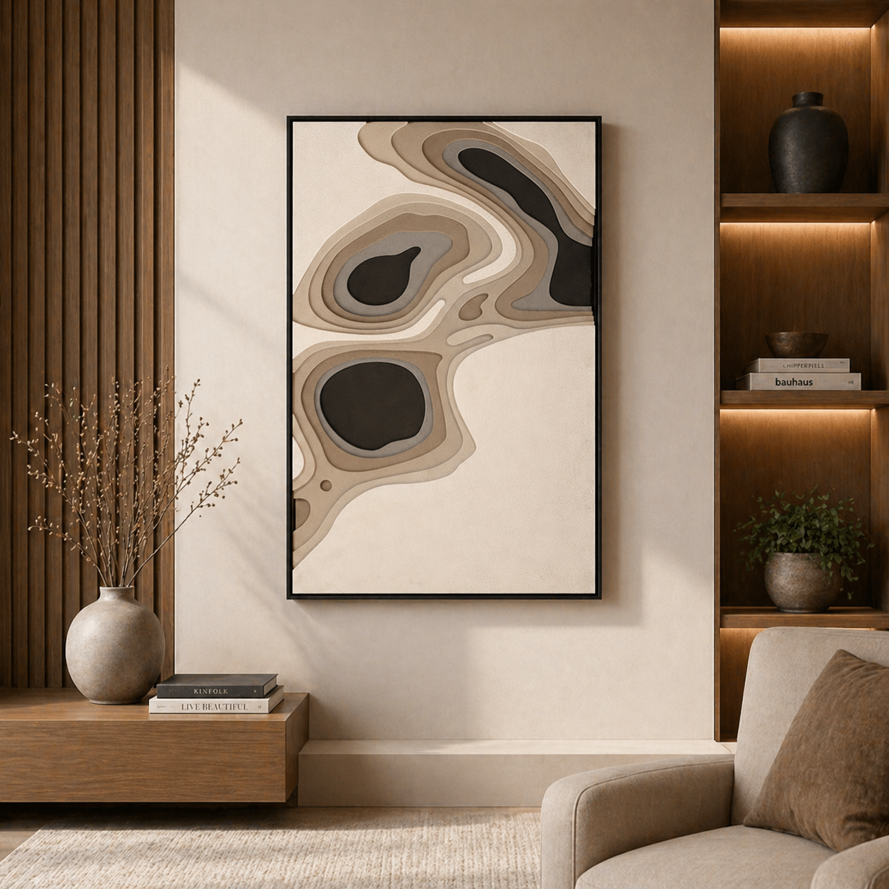Depth of the Earth 3D Wall Art Handmade Wood