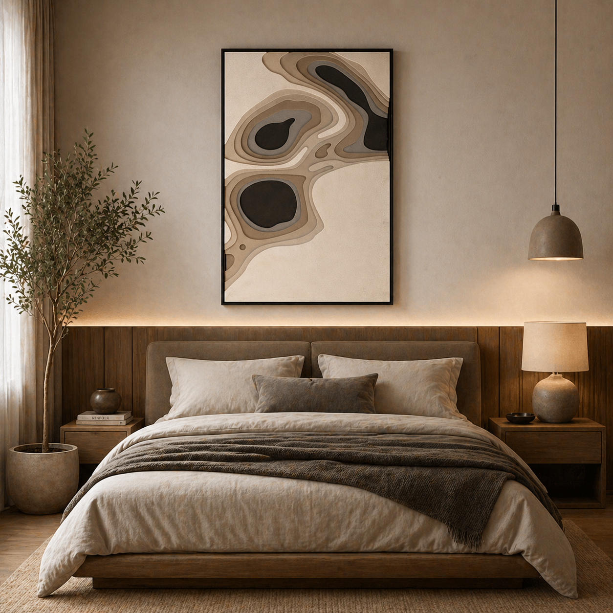 Depth of the Earth 3D Wall Art Handmade Wood