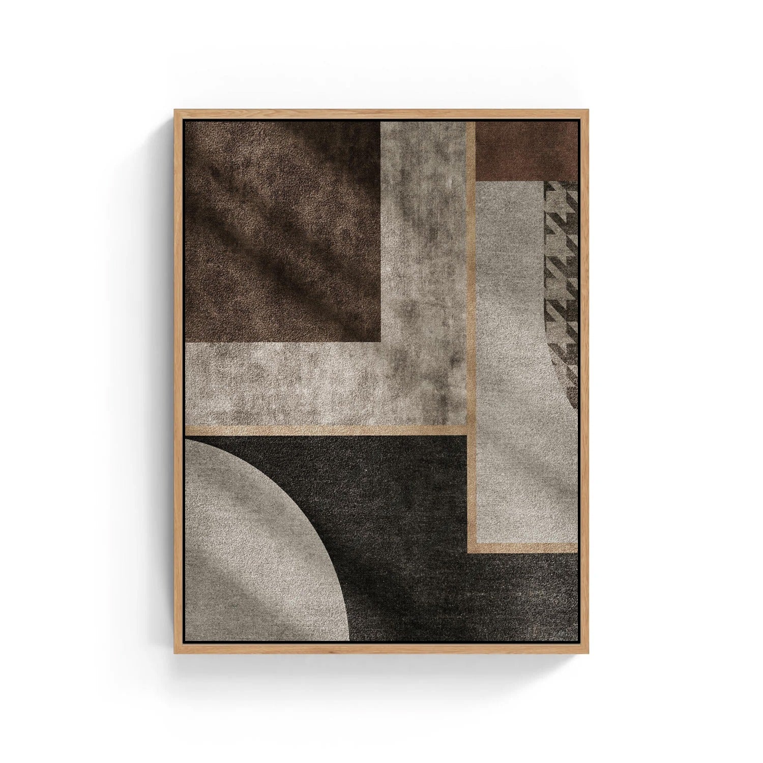 Geometric Neutral Abstract Artwork for Walls