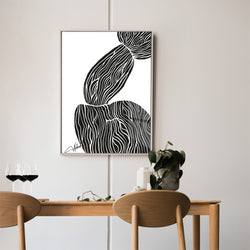 Balanced Lines – Modern Black & White Artwork