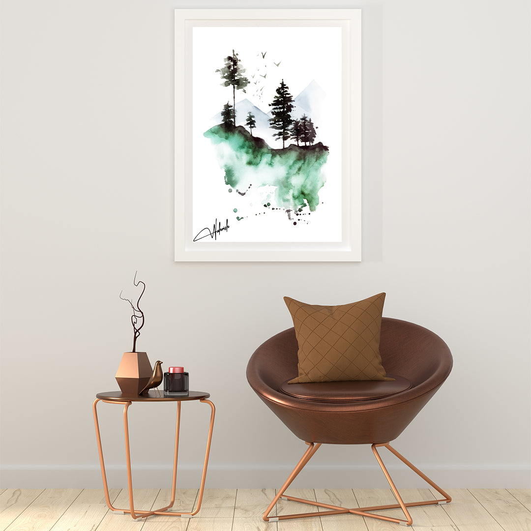 Coastal Stillness – Black & White Minimalist Beach Wall Art