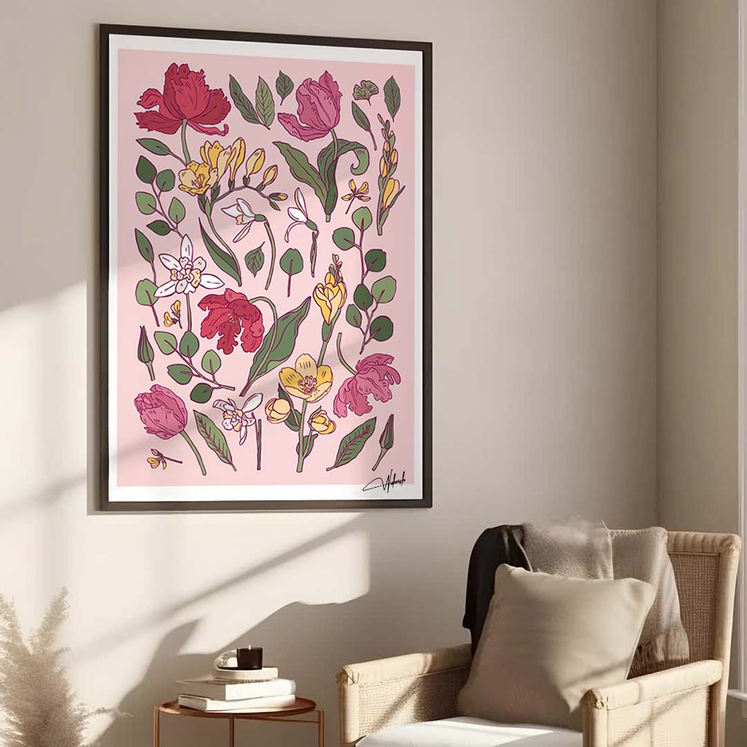 Timeless Elegance: Floral Wall Art Set