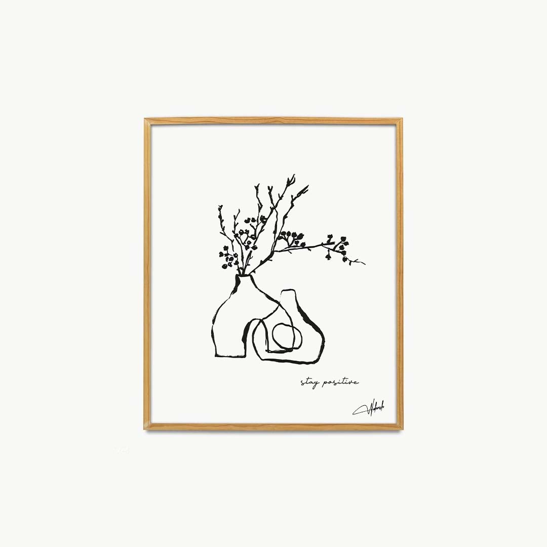 A Simple Vase of Blossoms That Whispers Stay Positive