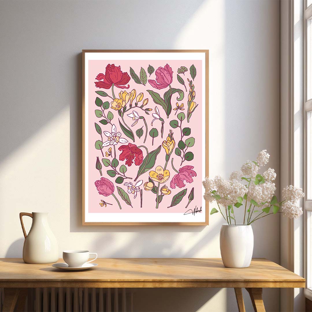 Timeless Elegance: Floral Wall Art Set