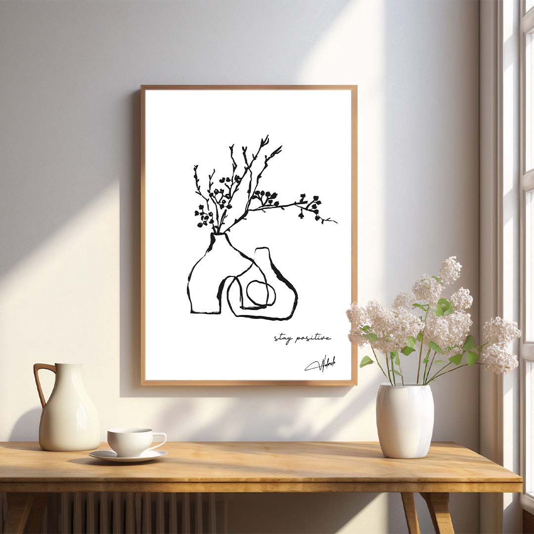 A Simple Vase of Blossoms That Whispers Stay Positive