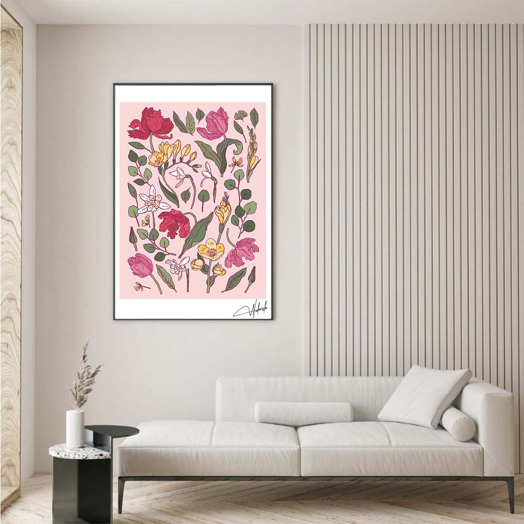 Timeless Elegance: Floral Wall Art Set