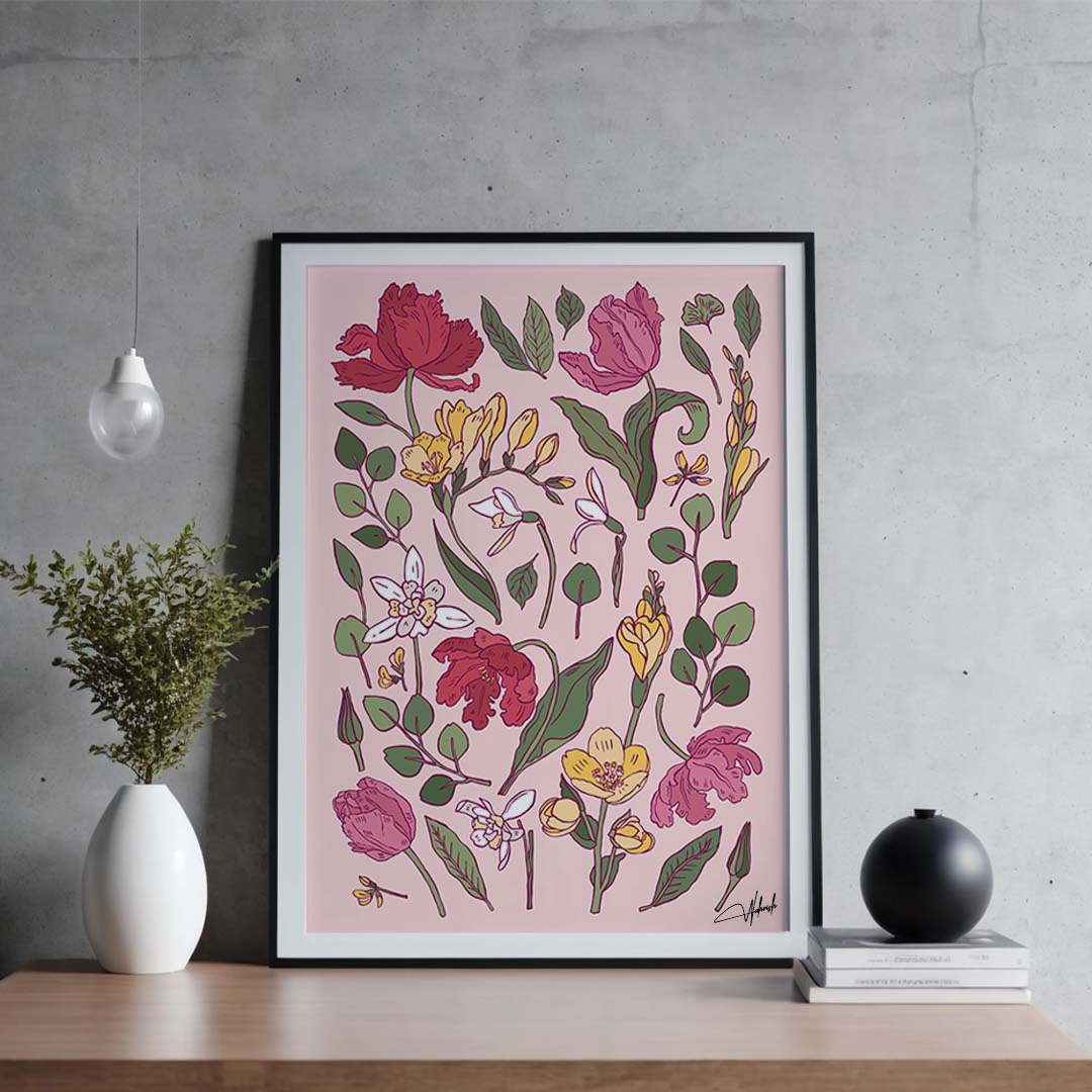 Timeless Elegance: Floral Wall Art Set
