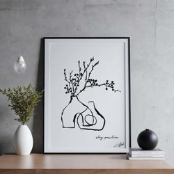 A Simple Vase of Blossoms That Whispers Stay Positive
