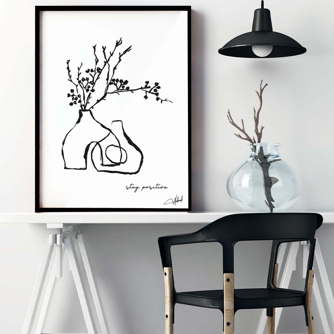 A Simple Vase of Blossoms That Whispers Stay Positive