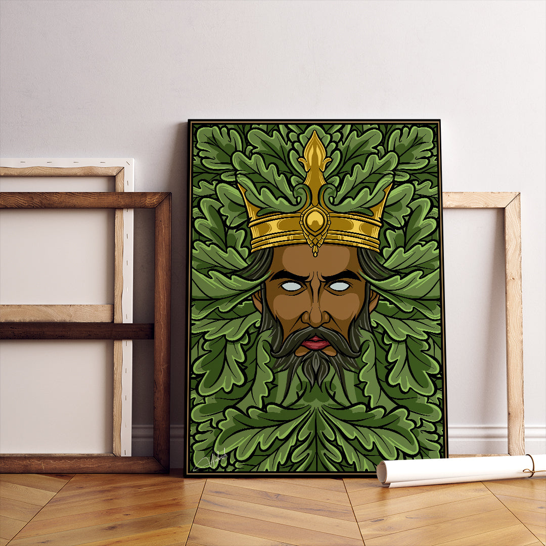 The Green King – Nature Deity Wall Art Print