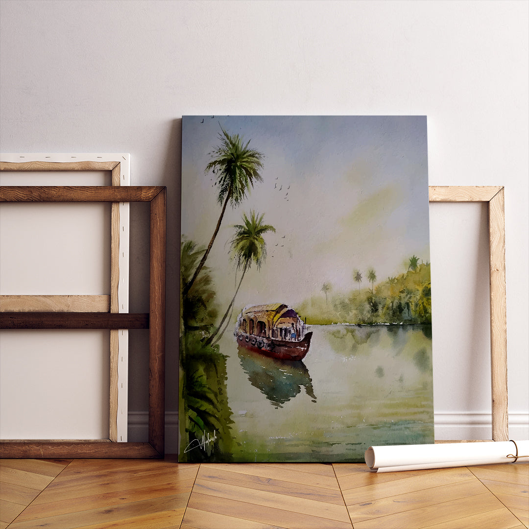 Backwaters Bliss – Tropical River Escape Wall Art