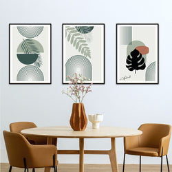 Geometric Botanical – (Set of 3)