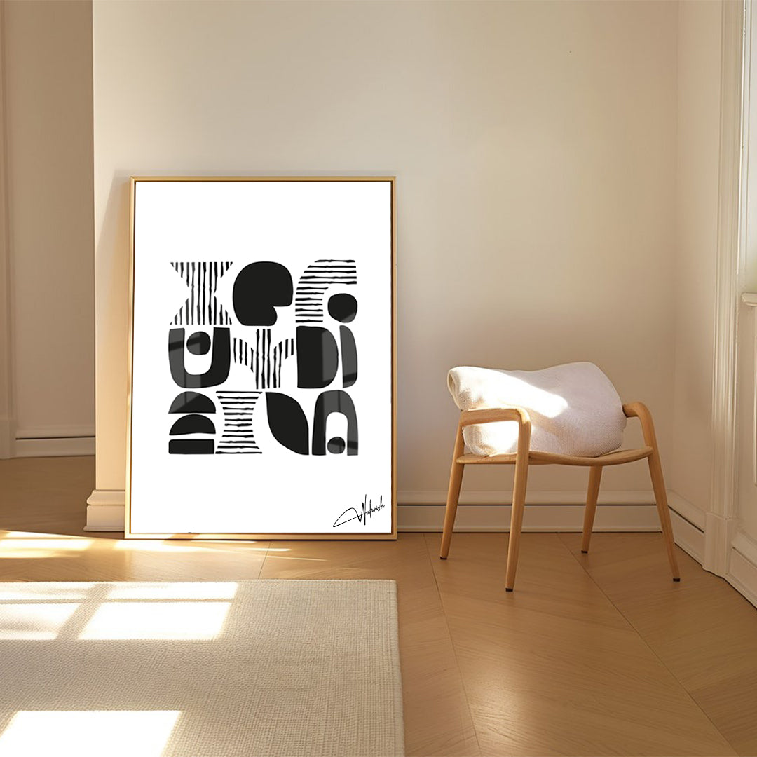 Abstract Harmony – A Bold Statement in Black and White