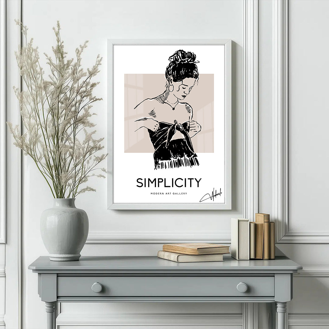 Simplicity – Black & White Art Portrait