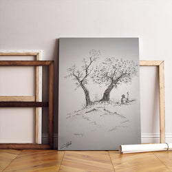 Beneath the Trees – Hand-Sketched Nature Wall Art
