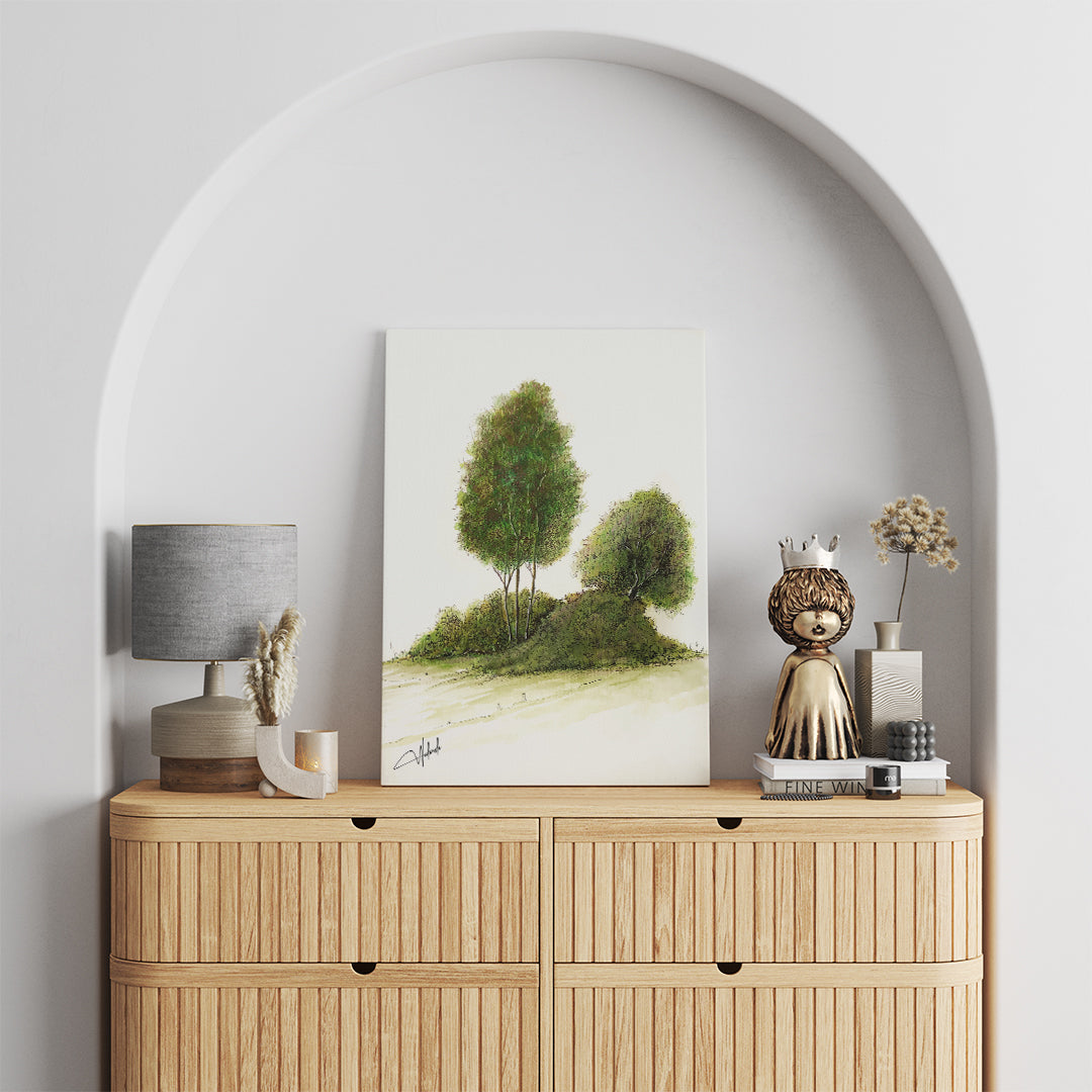 Whispers of the Grove – Tranquil Tree Cluster Botanical Wall Art