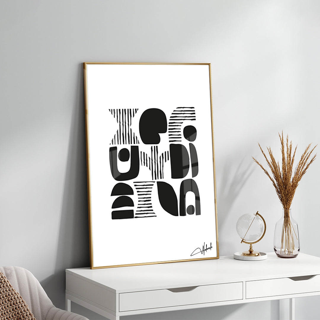 Abstract Harmony – A Bold Statement in Black and White