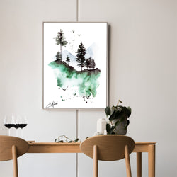 Coastal Stillness – Black & White Minimalist Beach Wall Art