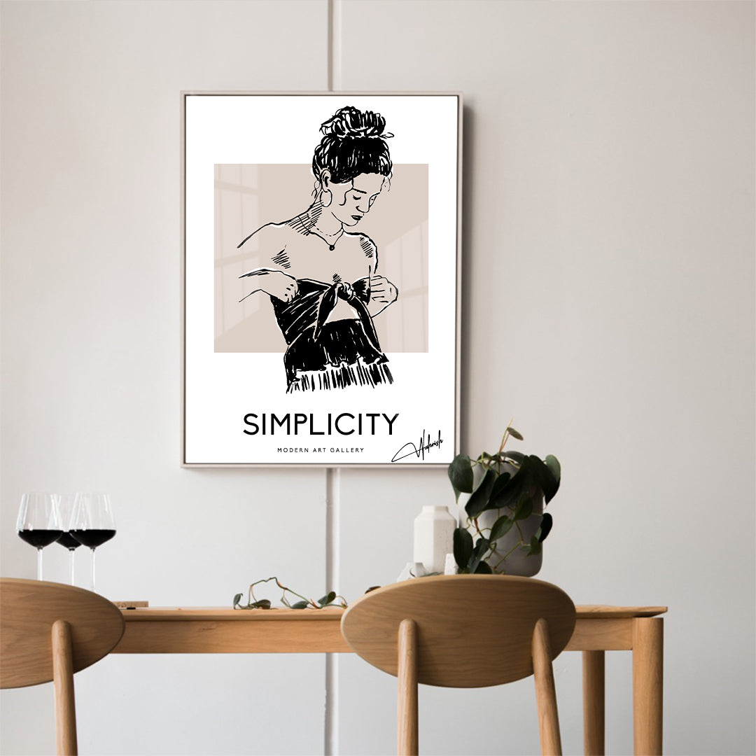 Simplicity – Black & White Art Portrait