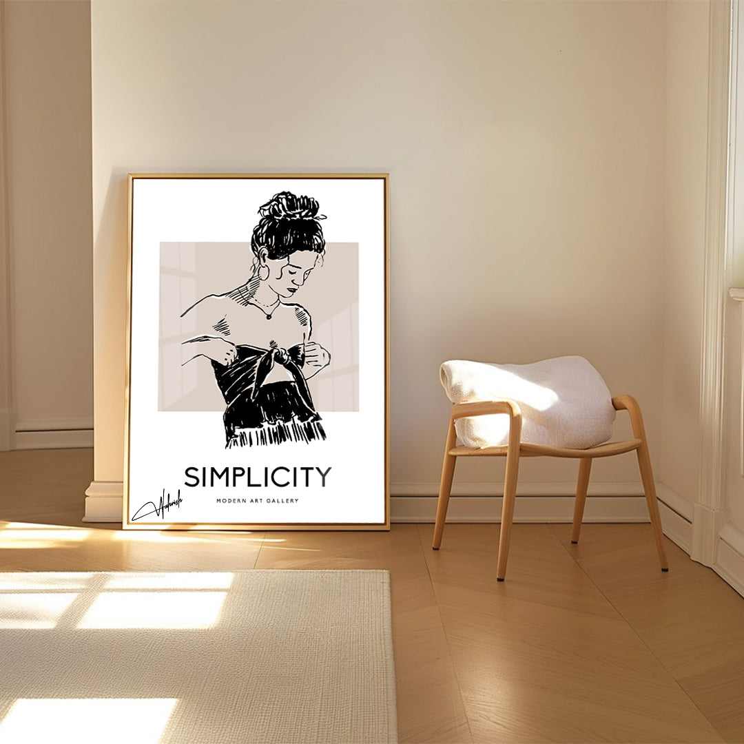 Simplicity – Black & White Art Portrait