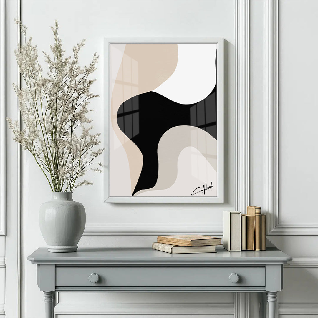 Monochrome Majesty – Black & White Botanical Stag Art