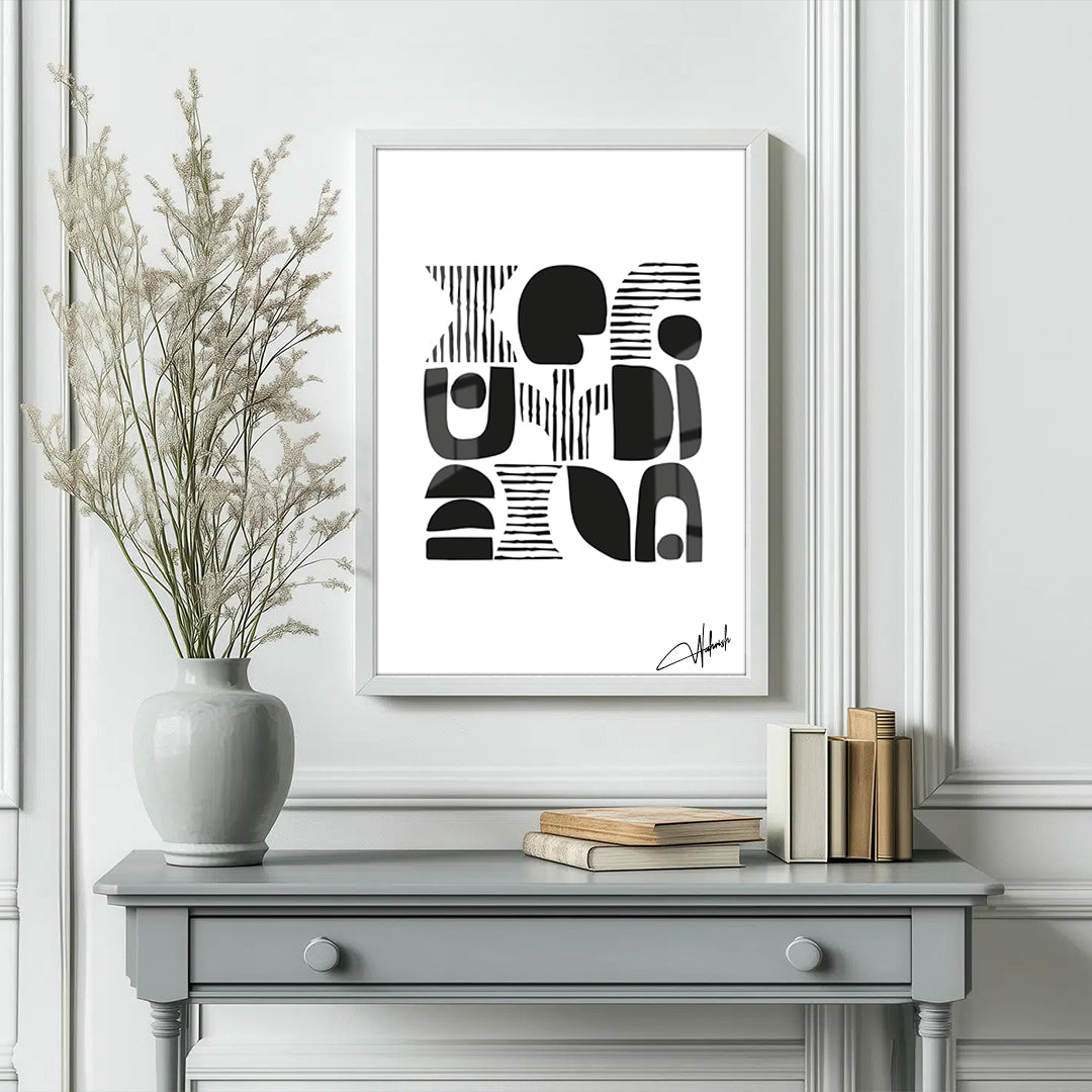 Abstract Harmony – A Bold Statement in Black and White
