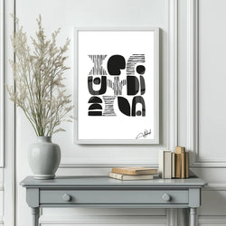 Abstract Harmony – A Bold Statement in Black and White