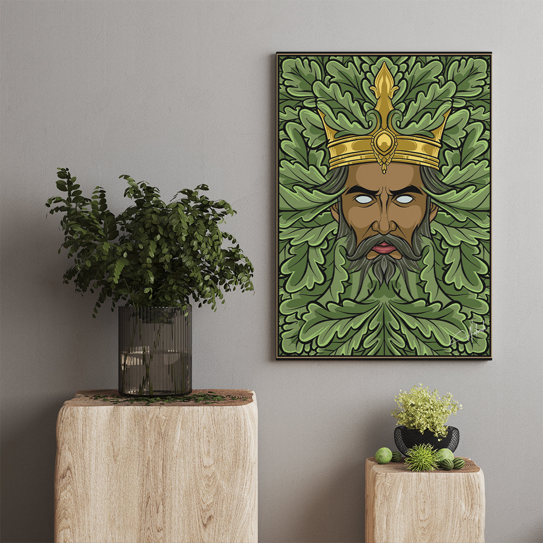 The Green King – Nature Deity Wall Art Print