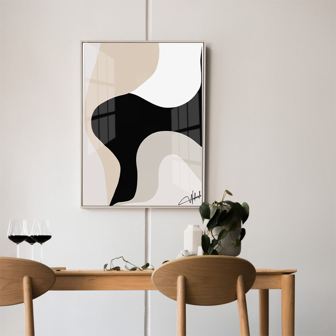 Monochrome Majesty – Black & White Botanical Stag Art