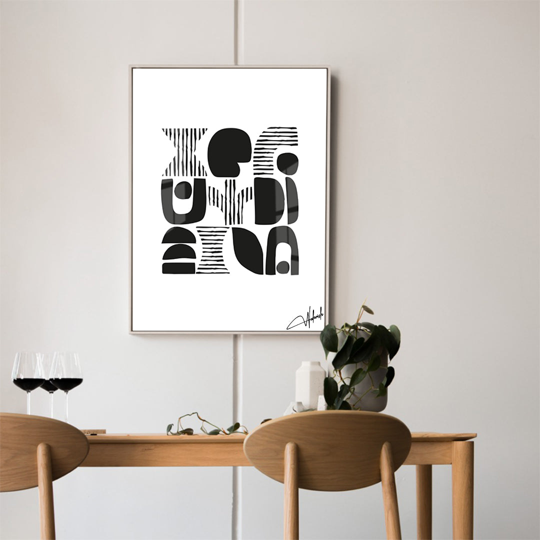 Abstract Harmony – A Bold Statement in Black and White