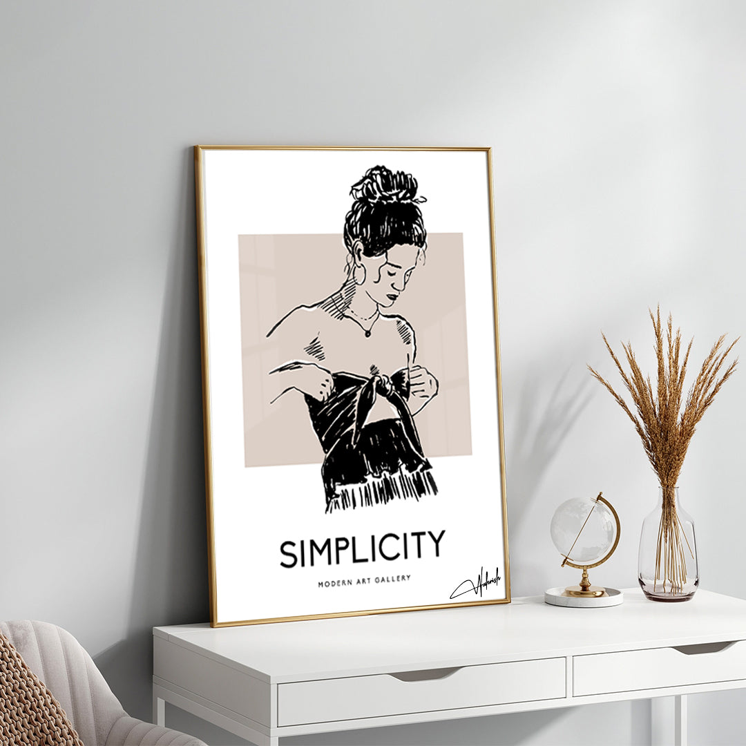 Simplicity – Black & White Art Portrait